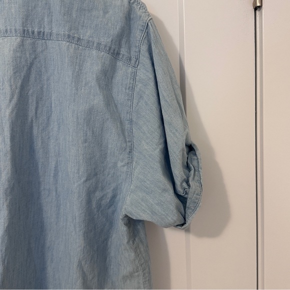 Denim Forum The Jane Shirt Light Blue Japanese Cotton Chambray Size Medium - Picture 9 of 13
